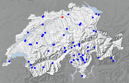 Steinbruchverteilung in der Schweiz